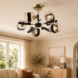 Chandelier PHOENNIX 91159/5 AB+BLK 