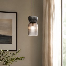 Chandelier KOOPMAN PENDANT LIGHT 16X26CM GREY (128575) (HZ1934160)