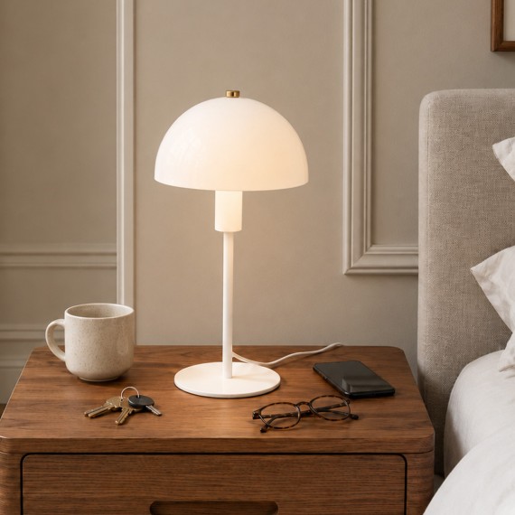 Ночник KOOPMAN TABLE LAMP METAL 18X36CM WHITE (HZ1601060)