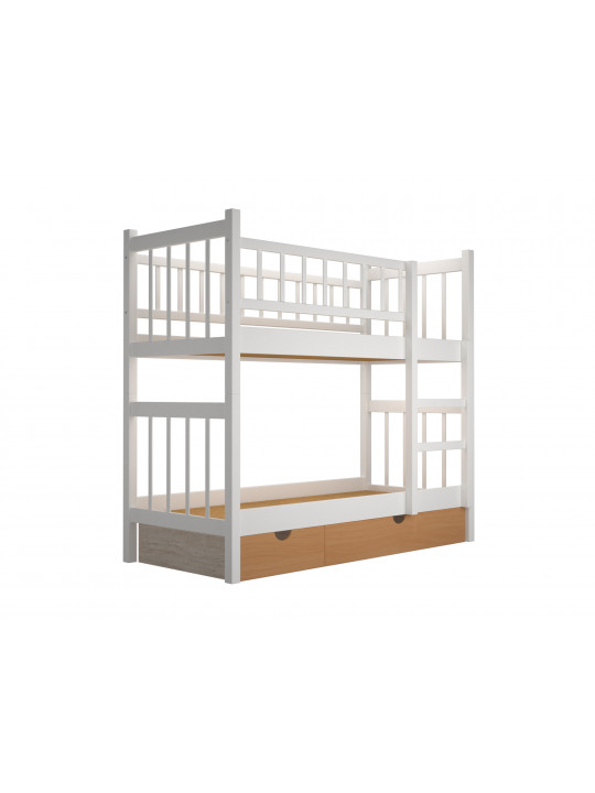 Детский кровать HOBEL TWO STOREY EX-B53 SHELF 90X190 WHITE (8) 