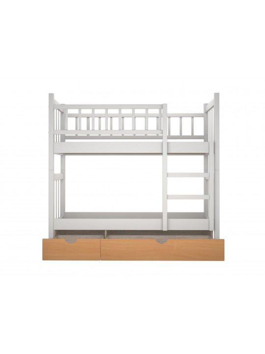 Детский кровать HOBEL TWO STOREY EX-B53 SHELF 90X190 WHITE (8) 