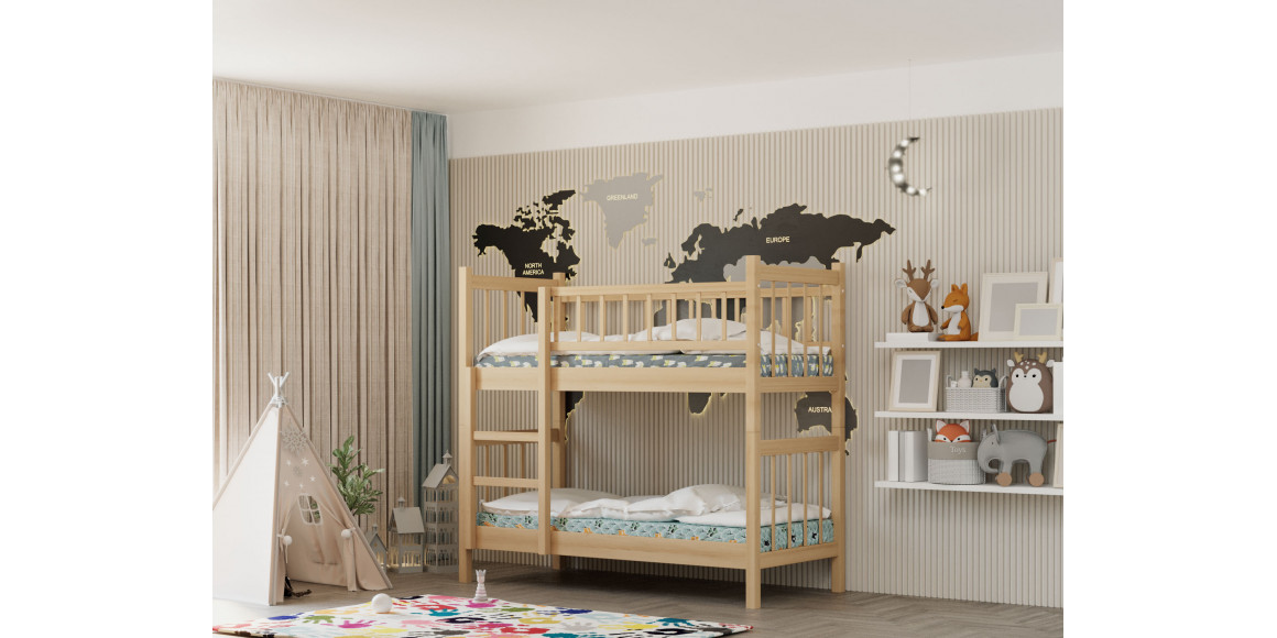 Bed for children HOBEL TWO-STOREY EX-B53 90X190 NATURAL (7) 