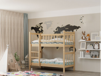 Детский кровать VEGA TWO-STOREY EX-B53 90X190 NATURAL- L (7) 