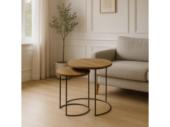 Side table KOOPMAN END TABLE TEAK SET OF 2PCS (J11301290)