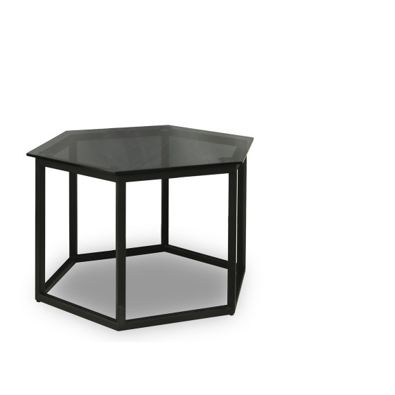 Журнальный стол HOBEL BEEHIVE 2PCS METAL BLACK/ GLASS FM (2) 