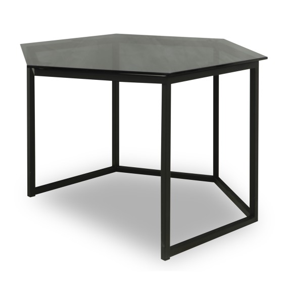 Журнальный стол HOBEL BEEHIVE 2PCS METAL BLACK/ GLASS FM (2) 