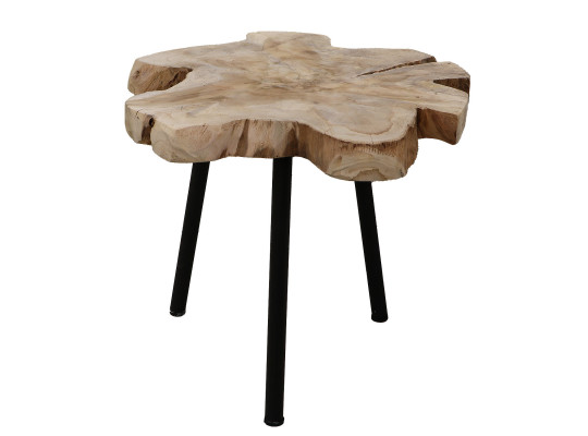 Կողասեղան KOOPMAN END TABLE TEAK DIA 55XH45CM (J11301280)