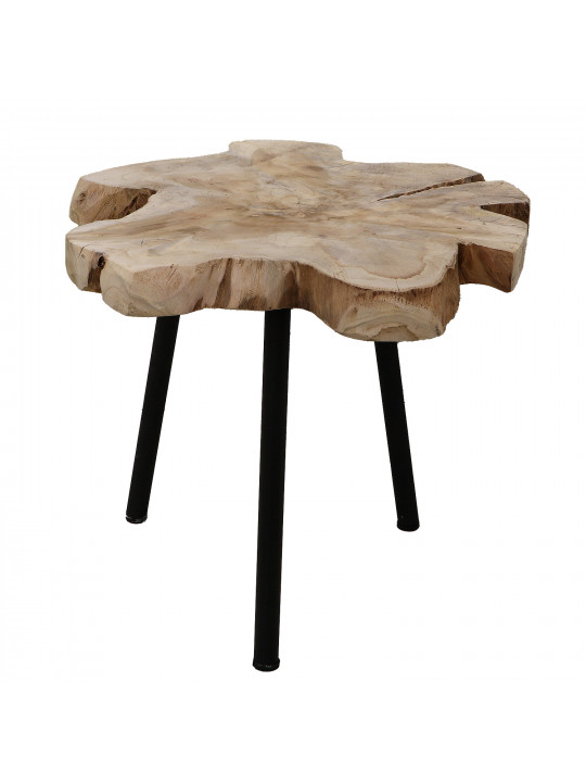 Կողասեղան KOOPMAN END TABLE TEAK DIA 55XH45CM (J11301280)