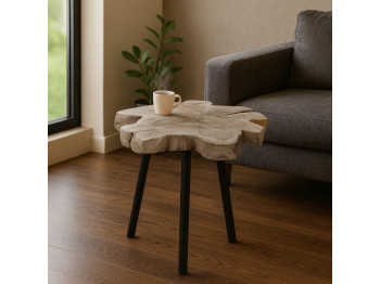 Side table KOOPMAN END TABLE TEAK DIA 55XH45CM (J11301280)
