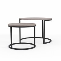 Coffee table HOBEL EX-B22 METAL BLACK/K079 (2) 