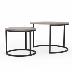 Coffee table HOBEL EX-B22 METAL BLACK/K079 (2) 