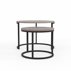 Coffee table HOBEL EX-B22 METAL BLACK/K079 (2) 
