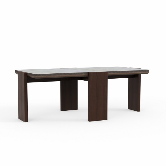 Журнальный стол HOBEL GILDE STONE 60X120 IVORIE LIGHT GREY/OAK PIGMENT (2) 