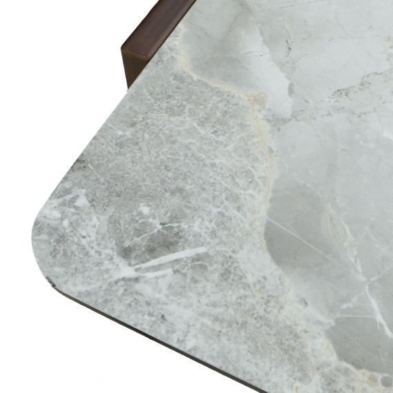 Журнальный стол HOBEL GILDE STONE 60X120 IVORIE LIGHT GREY/OAK PIGMENT (2) 