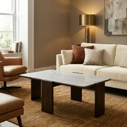 Журнальный стол HOBEL GILDE STONE 75X120 IVORIE BEIGE/BROWN PIGMENT (2) 