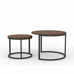 Журнальный стол HOBEL EX-B22 METAL BLACK/ K090 (2) 