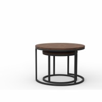 Журнальный стол HOBEL EX-B22 METAL BLACK/ K090 (2) 