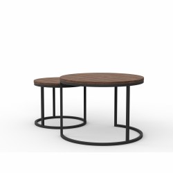 Журнальный стол HOBEL EX-B22 METAL BLACK/ K090 (2) 