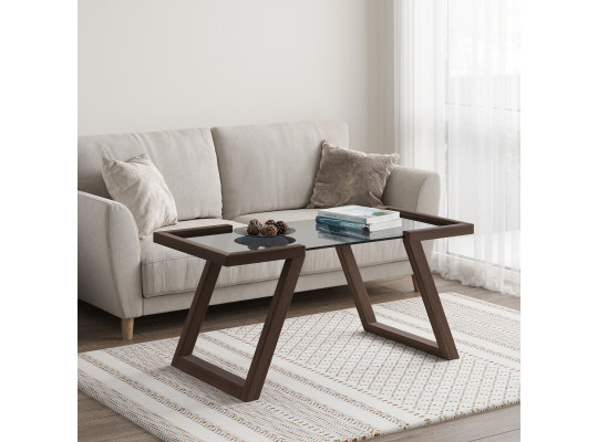 Coffee table HOBEL MIA GLASS DARK CHOCOLATE (2) 