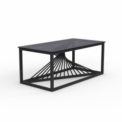 Журнальный стол HOBEL WMX-CT-27 METAL BLACK/GLASS FM (1) 