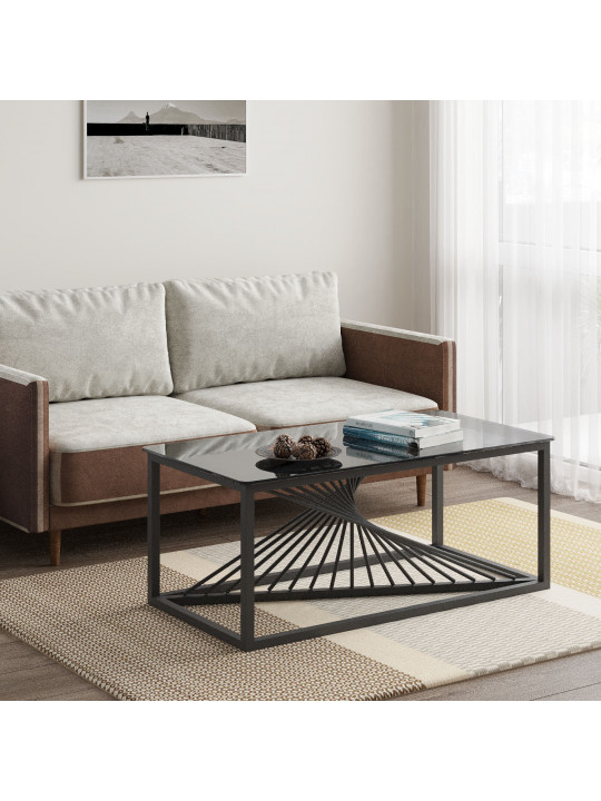 Սուրճի սեղան HOBEL WMX-CT-27 METAL BLACK/GLASS FM (1) 