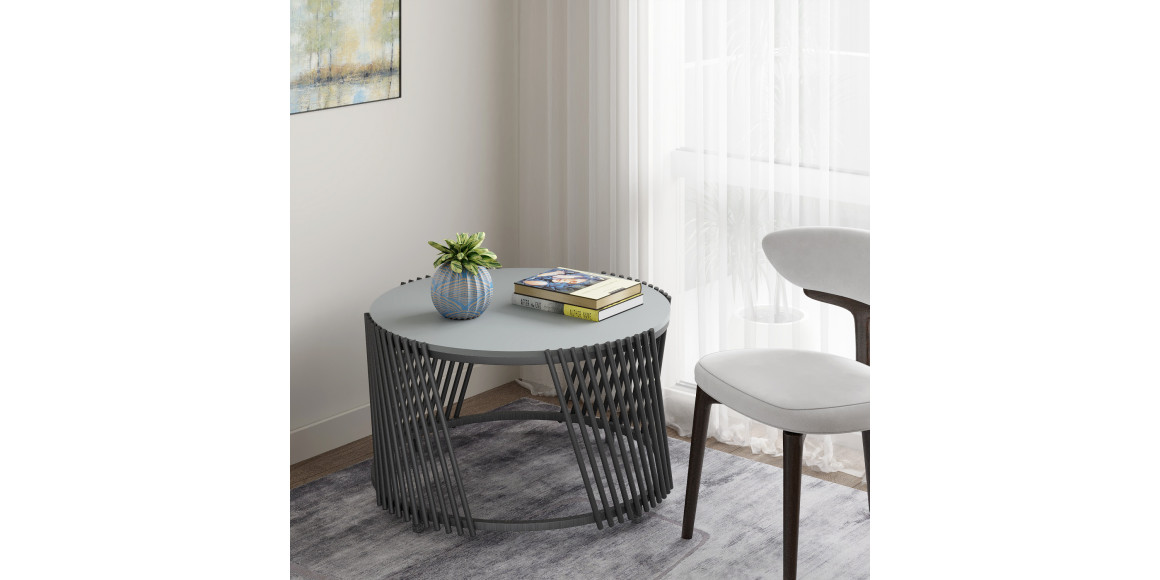 Coffee table HOBEL WMX-CT-39 MDF 5502Y/ BLACK METAL  (1) 