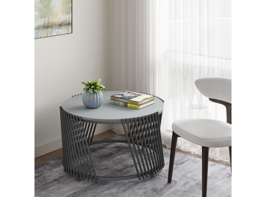 Coffee table HOBEL WMX-CT-39 MDF 5502Y/ BLACK METAL  (1) 