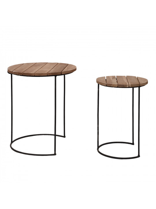 Side table KOOPMAN END TABLE TEAK SET OF 2PCS (J11301290)