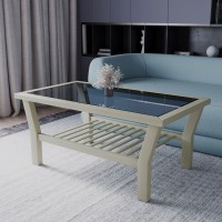 Coffee table HOBEL LUCI WOOD GREY BEIGE (1) 