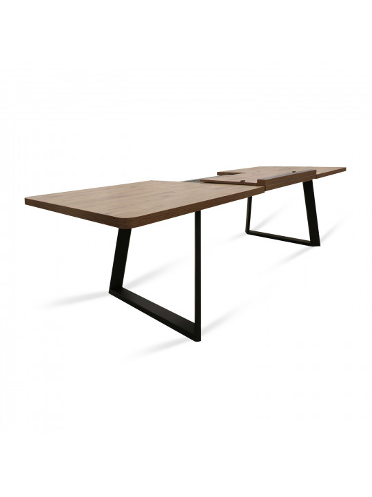 Dining table MAMADOMA LOFT LUX RADIAL-200, РАЗДВИЖНОЙ 200(290)X105, ВЕЛЛИНГТОН/ЧЕРНЫЙ, 2 (УПАК.)(2) 