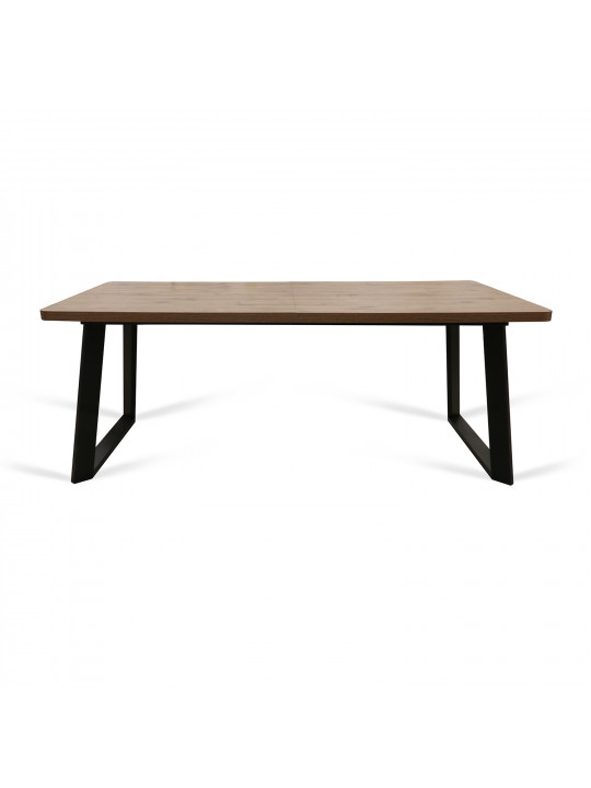 Dining table MAMADOMA LOFT LUX RADIAL-200, РАЗДВИЖНОЙ 200(290)X105, ВЕЛЛИНГТОН/ЧЕРНЫЙ, 2 (УПАК.)(2) 