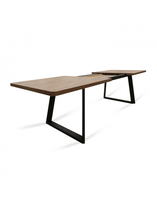 Dining table MAMADOMA LOFT LUX RADIAL-200, РАЗДВИЖНОЙ 200(290)X105, ВЕЛЛИНГТОН/ЧЕРНЫЙ, 2 (УПАК.)(2) 