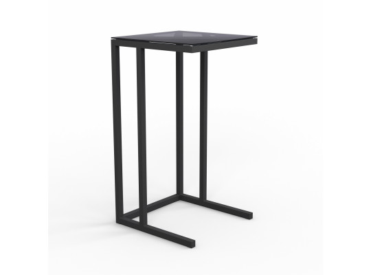Side table HOBEL METAL+GLASS EX-B17-1 BLACK (2) 