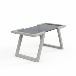 Журнальный стол HOBEL MIA GLASS ANTIC GREY (2) 
