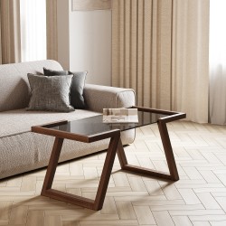 Журнальный стол HOBEL MIA GLASS OAK PIGMENT (2) 