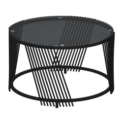 Журнальный стол HOBEL WMX-CT-39 BLACK METAL/GLASS FM (1) 