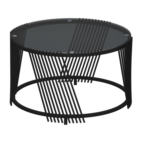 Журнальный стол HOBEL WMX-CT-39 BLACK METAL/GLASS FM (1) 