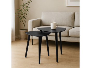 Side table KOOPMAN SET OF 2 PCS BLACK (MB4000100)
