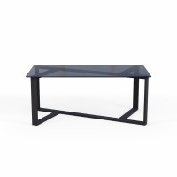 Журнальный стол HOBEL VENTURA RECT METAL BLACK/GLASS FM (1) 