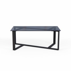 Журнальный стол HOBEL VENTURA RECT METAL BLACK/GLASS FM (1) 