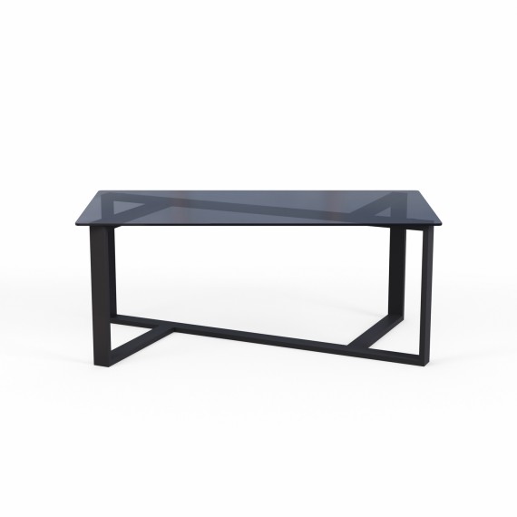 Журнальный стол HOBEL VENTURA RECT METAL BLACK/GLASS FM (1) 