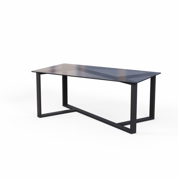 Журнальный стол HOBEL VENTURA RECT METAL BLACK/GLASS FM (1) 
