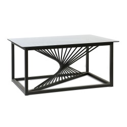 Журнальный стол HOBEL WMX-CT-27 METAL BLACK/GLASS FM (1) 