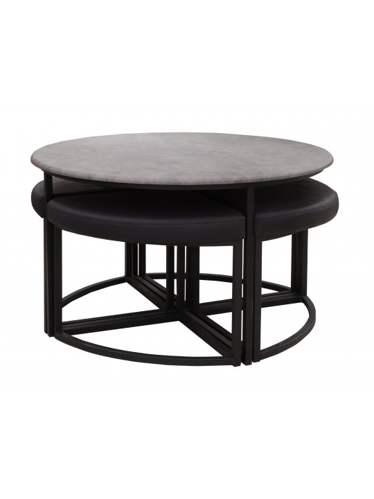 Coffee table HOBEL WMX-CT-47 MDF BLACK METAL (5) 