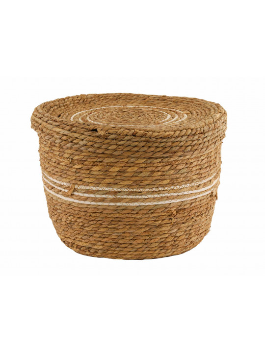 Decorate objects KOOPMAN BASKET SET CATTAIL LEAF ROUND (KR2002610 L)