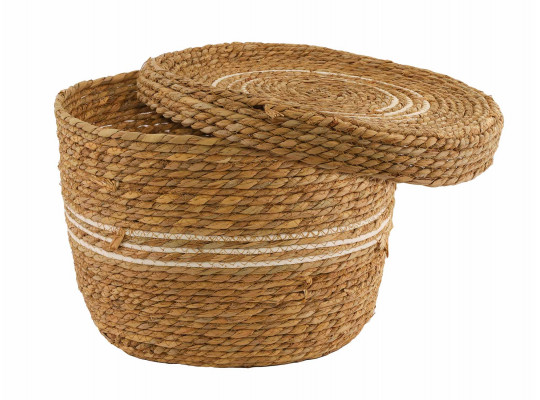 Դեկորատիվ առարկաներ KOOPMAN BASKET SET CATTAIL LEAF ROUND (KR2002610 L)