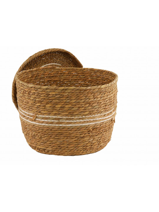 Decorate objects KOOPMAN BASKET SET CATTAIL LEAF ROUND (KR2002610 L)