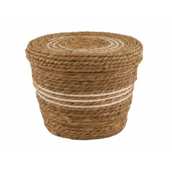 Decorate objects KOOPMAN BASKET SET CATTAIL LEAF ROUND (KR2002610 M)