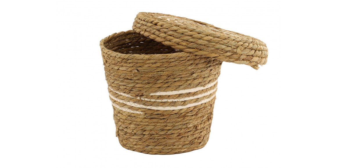 Декоративные акссесуары KOOPMAN BASKET SET CATTAIL LEAF ROUND (KR2002610 S)