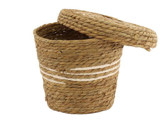 Դեկորատիվ առարկաներ KOOPMAN BASKET SET CATTAIL LEAF ROUND (KR2002610 S)